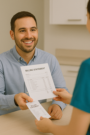 Clinic staff checking insurance claim status — BeClarified dashboard