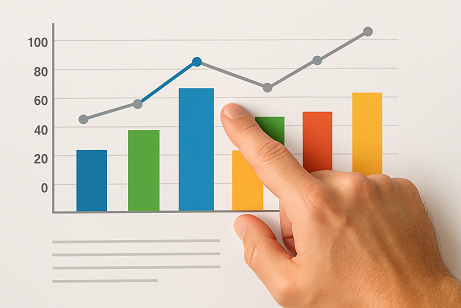 Smarter Decisions weekly huddle reviewing real-time analytics